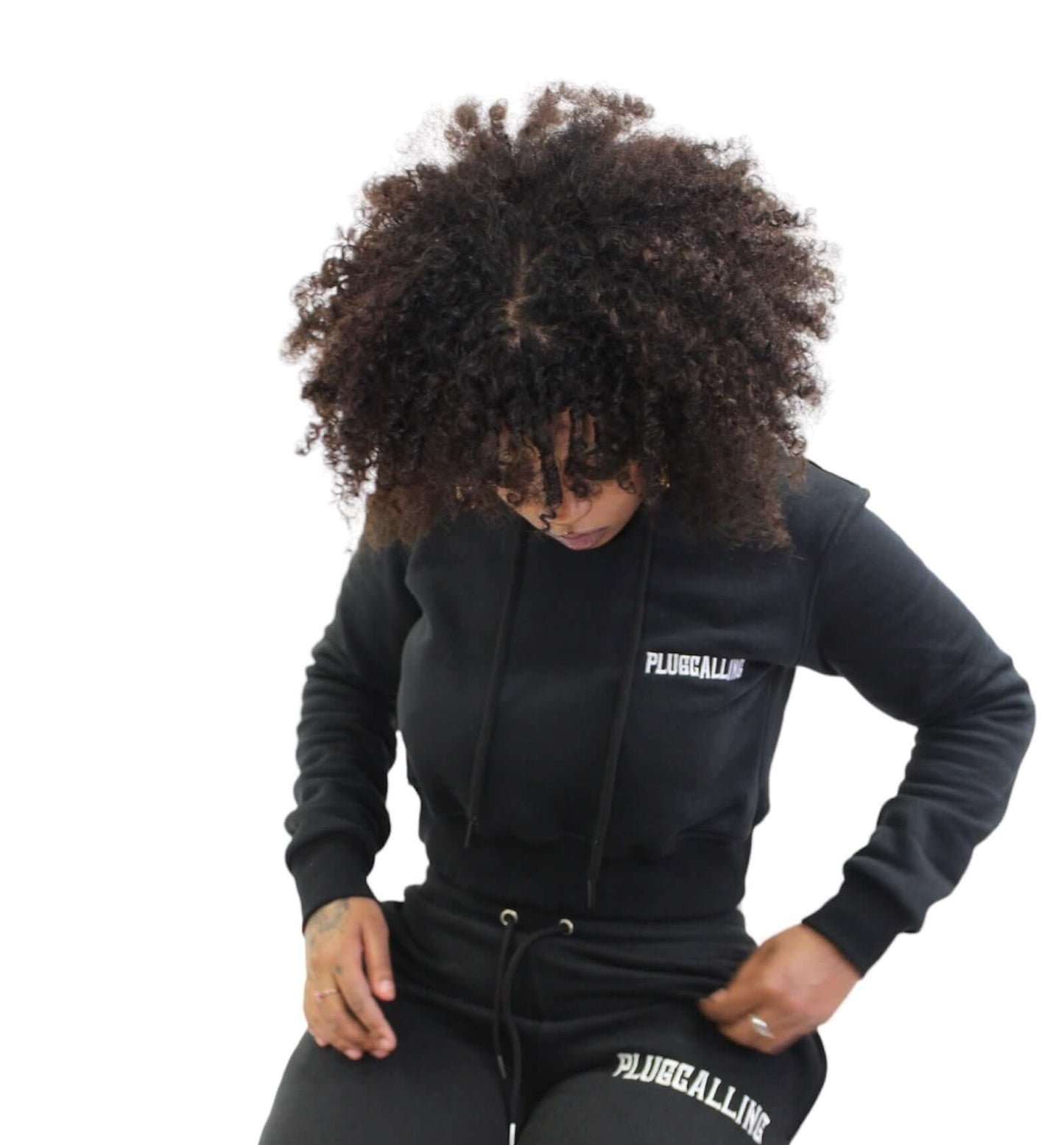 PC CROP HOODIE - Plug Calling-
