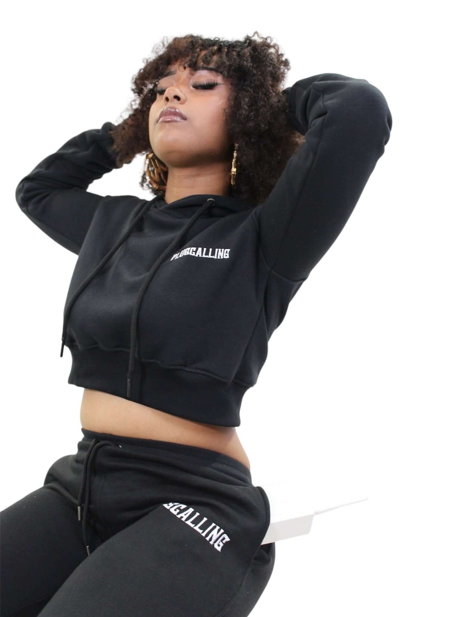 PC CROP HOODIE - Plug Calling-