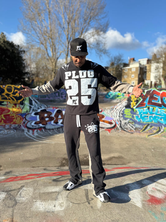 REVIVAL DOUBLE LAYER T-SHIRT - BLACK