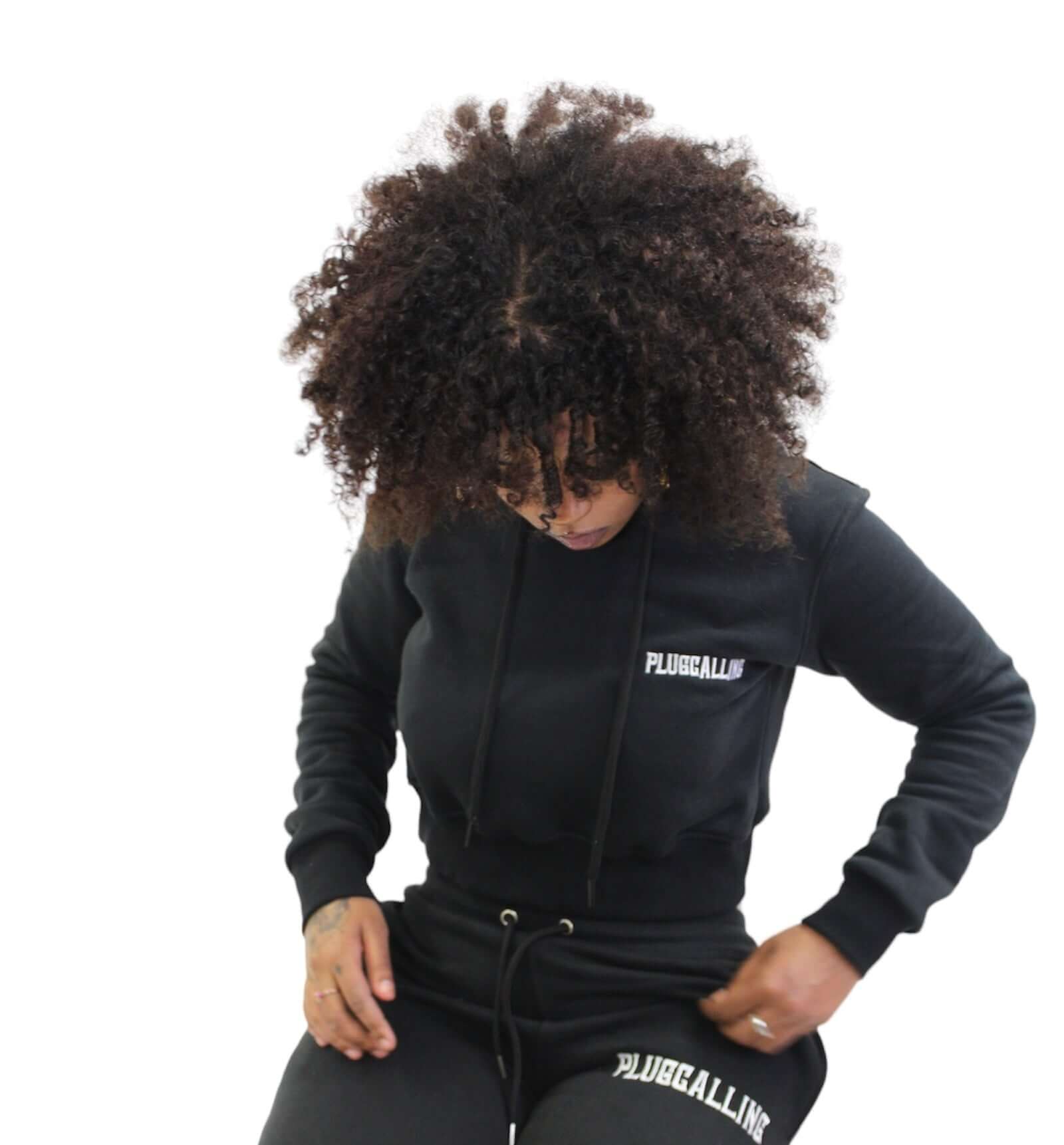 PC CROP HOODIE - Plug Calling-